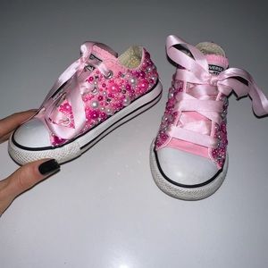 Handmade bling converse toddler size 7